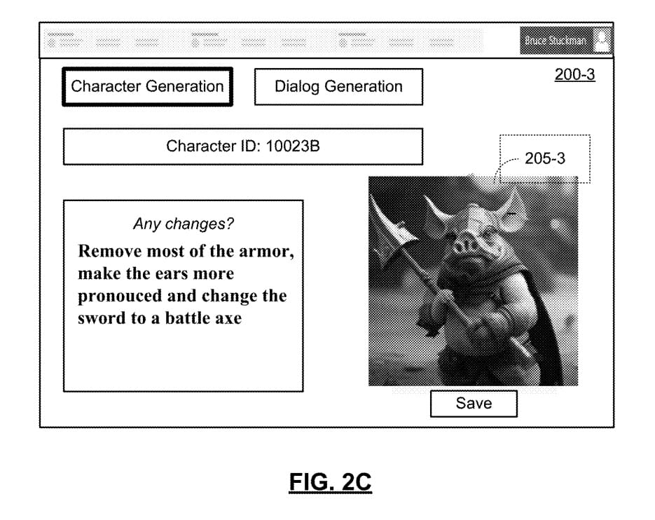 The same screen asking again for changes, with the user replying, "Remove most of the armor, make the ears more pronounced and change the sword to a battle axe." The resulting image has a weird warped triangular axe and three dark nostrils on the front of its nose.